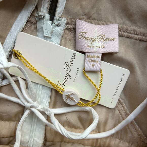 Tracy Reese White Lace Halter Dress Size 8 - Picture 8 of 9